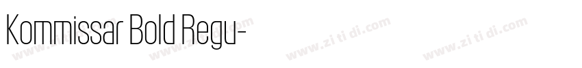 Kommissar Bold Regu字体转换